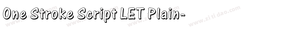One Stroke Script LET Plain字体转换